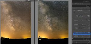 lightroom milky way dehaze