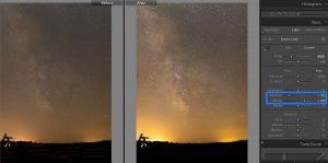 lightroom milky way whites and shadows